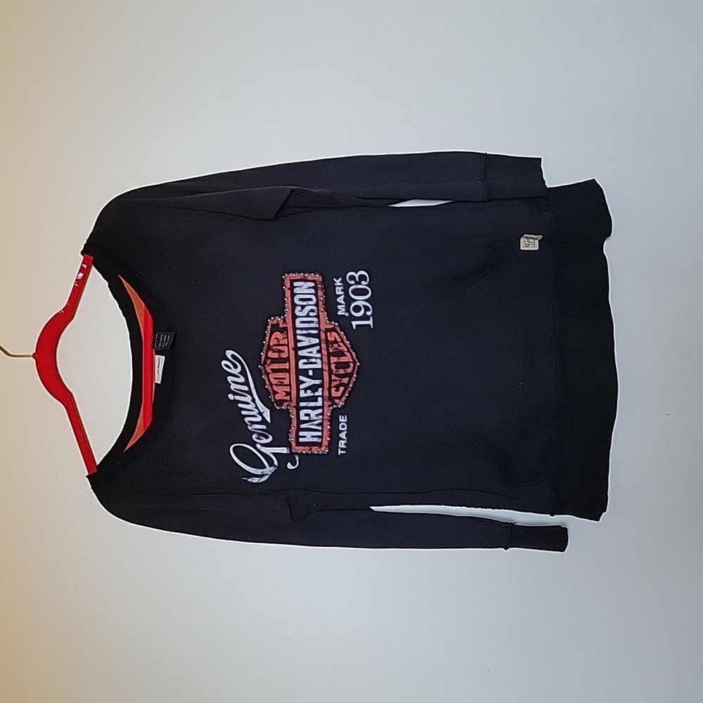 Women's Harley- Davidson Activewear Bar & Shield Logo Boatneck Sweater Medium